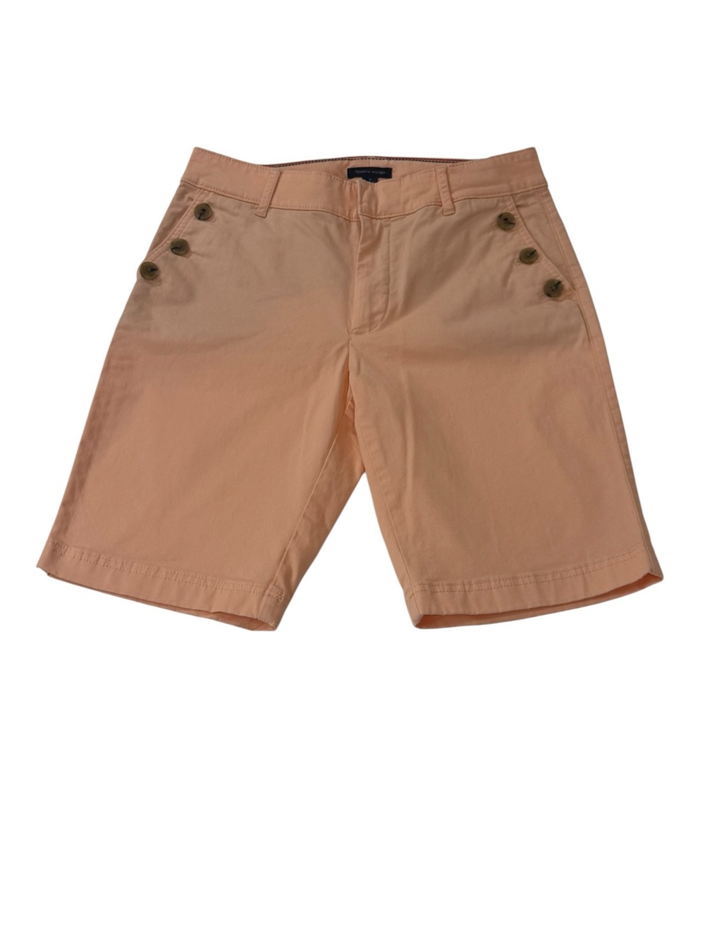 Tommy Hilfiger Peach Bermuda Stretch Casual Shorts Size 0 Women’s Preppy